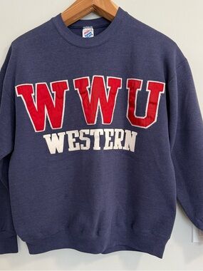 Vintage Jerzees WWU Western Washington University Crewneck Sweatshirt